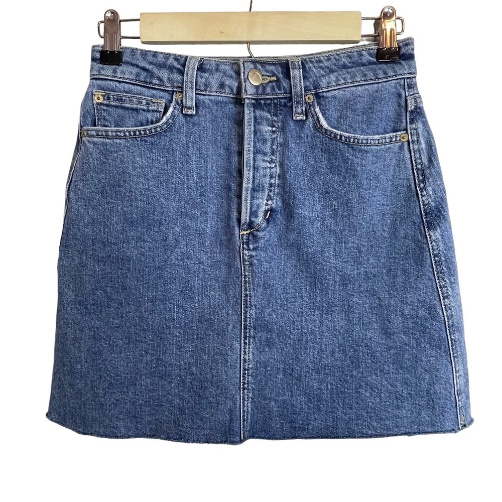 Joe's Denim Skirt Women 25 Blue‎ Jeans The Bella High Rise A-Line Button Fly